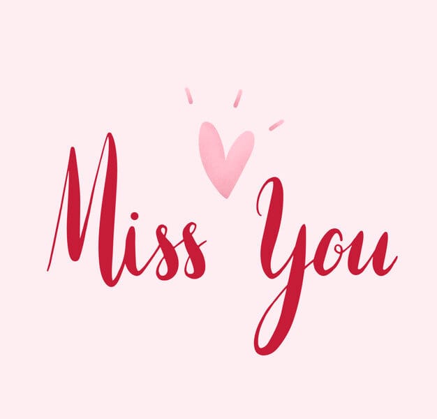 miss you typography vector red 53876 61512